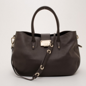 مملوكة مسبقًا Jimmy Choo Grey 'Rania' Convertible Leather Tote 
