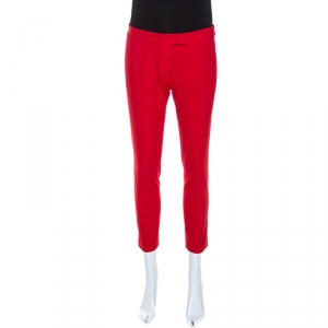 Joseph Red Stretch Gabardine New Queen Fit Cropped Pants S