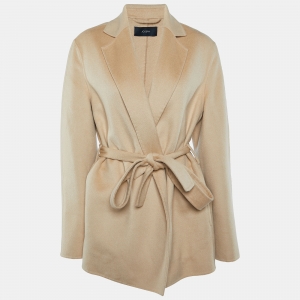 Joseph Beige Wool & Cashmere Cenda Double Face Coat S