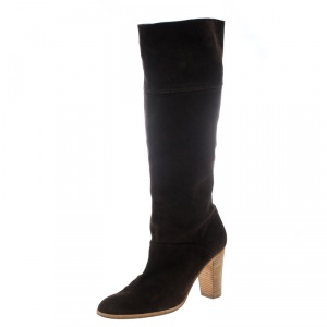  Joseph Brown Suede Knee High Boots Size 39