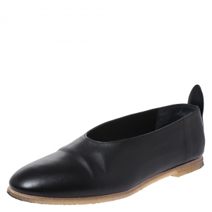 Joseph Black Leather Thai Ballet Flats Size 38