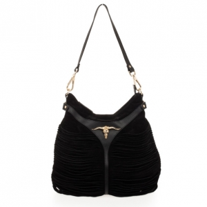 Just Cavalli Black Suede Hobo