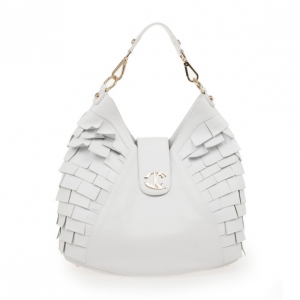 Just Cavalli White Calipso Large Shoulder Hobo