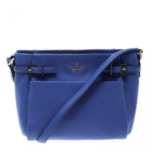 Pre Owned Kate Spade Blue Leather Mini Brandy Crossbody Bag