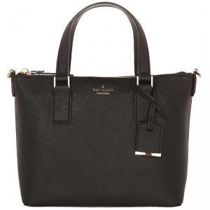 Pre Owned Kate Spade Black Leather Cameron Street Lucie Tote