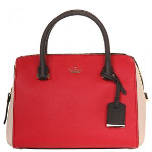 Pre Owned Kate Spade Tricolor Leather Cameron Street Lane Satchel Bag