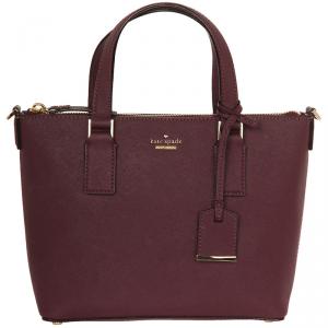Pre Owned Kate Spade Burgundy Leather Cameron Street Lucie Tote