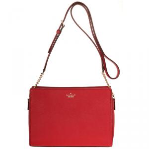 Pre Owned Kate Spade Red Leather Cameron Street Danna Crossbody Bag