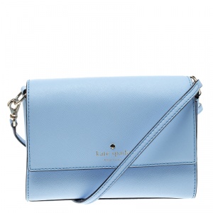 Pre Owned Kate Spade Sky Blue Leather Cameron Street Arielle Crossbody Bag