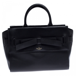 Pre Owned Kate Spade Black Leather Natala Avalon Place Tote   