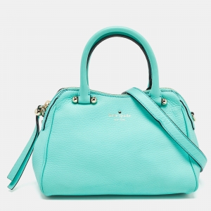 Kate Spade Blue Leather Mini Charles Street Audrey Satchel 