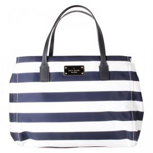 Pre Owned Kate Spade Bi Color Nylon Blake Avenue Taden Tote