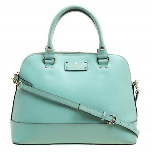 Pre Owned Kate Spade Mint Green Leather Wellesley Rachelle Shoulder Bag