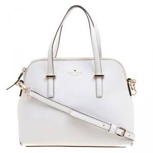 Kate Spade White Leather Cedar Street Maise Satchel