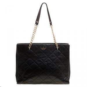 Pre Owned Kate Spade Black Leather Phoebe Tote