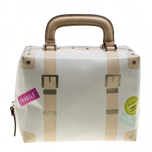 Pre Owned Kate Spade Multicolor Leather Sandy Hill Circle Trunk Satchel