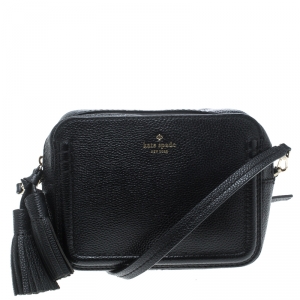 Pre Owned Kate Spade Black Leather Kingston Drive Arla Crossbody Bag