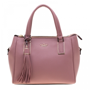 Pre Owned Kate Spade Pink Leather Kingston Drive Alena Crossbody Bag