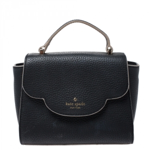 Kate Spade Black Leather Mini Nora Top Handle Bag