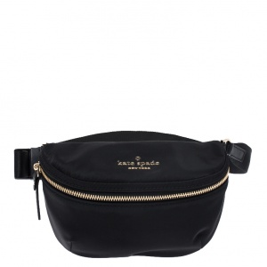 Pre Owned Kate Spade Black Satin Belt Bag