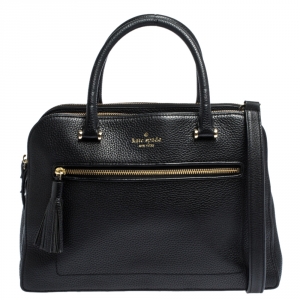 Pre Owned Kate Spade Black Leather Kalen Chester Street Satchel