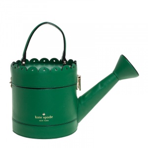 Pre Owned Kate Spade Green Leather Watering Can Bag
