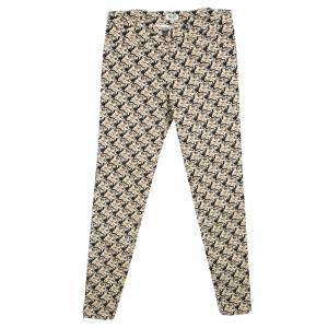 Kenzo Beige Tiger Printed Denim Skinny Jeans S