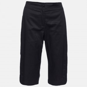 Pre Owned Kenzo Black Cotton Stretch Culottes XL