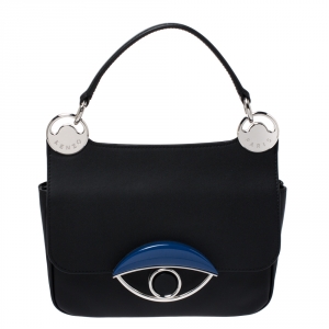 Kenzo Black/Blue Leather Tali Shoulder Bag