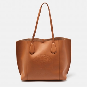 Lancel Camel Leather Shopper Tote