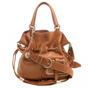 Lancel Brown Leather Premiere Flirt Shoulder Bag