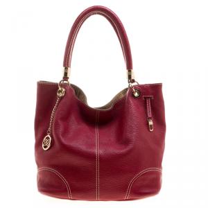 Lancel Red Leather French Flair Tote
