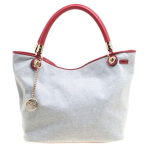 Lancel Grey Fabric French Flair Tote
