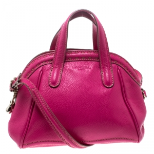 Lancel Pink Leather La Charmeuse Top Handle Bag