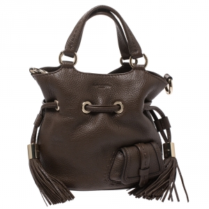 Lancel Brown Leather Premier Flirt Bucket Bag