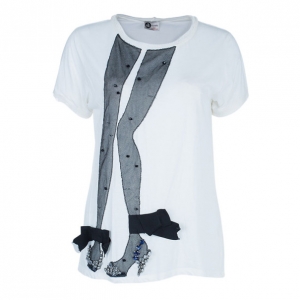 Lanvin Fishnet Stocking Embellished T-Shirt M