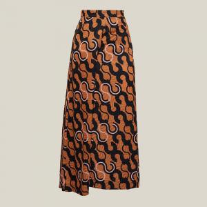 LAYEUR Brown Mae Printed Cotton-Silk Culottes FR 46