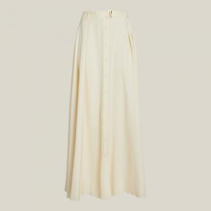 Pre Owned LAYEUR Cream Borden Button Down Maxi Skirt FR 48