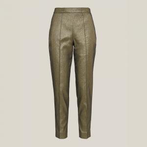 LAYEUR Gold Amos Metallic Cotton-Blend Trousers FR 46