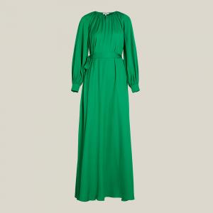LAYEUR Green Borden Balloon Sleeve Poet Dress FR 46