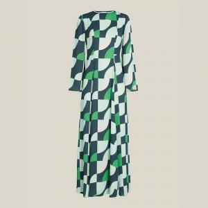 LAYEUR Green Wharton Fit and Flare Maxi Dress FR 34