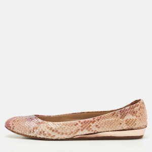 Le Silla Multicolor Snakeskin Leather Ballet Flats Size 39