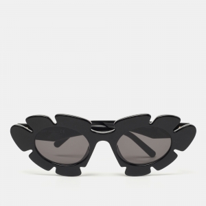 Pre Owned Loewe Black LW40088U Geometric Sunglasses