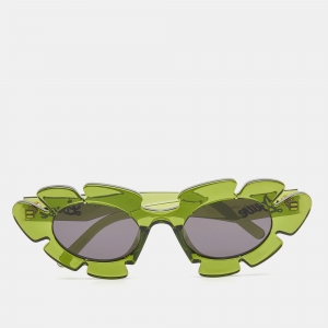 Pre Owned Loewe x Paula's Green/ Grey LW40088U Geometric Sunglasses