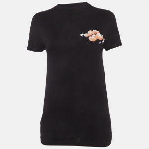 مملوكة مسبقًا Loewe Black Logo Print Jersey Crewneck T-Shirt XS