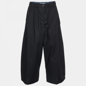 Pre Owned Loewe X Paula's Ibiza Black Cotton Cropped Trousers M