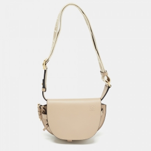 Loewe Beige Leather Small Gate Shoulder Bag