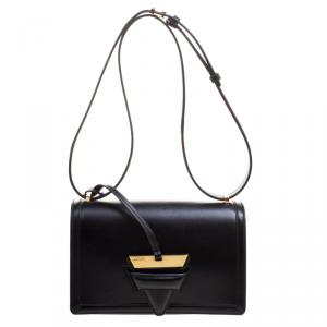 Pre Owned Loewe Black Leather Barcelona Crossbody Bag