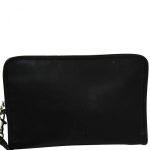 Loewe Black Leather Clutch Bag