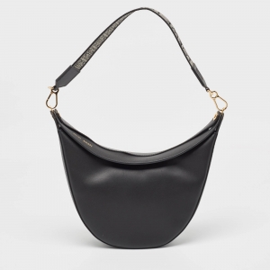 Loewe Black Leather Small Luna Shoulder Bag
